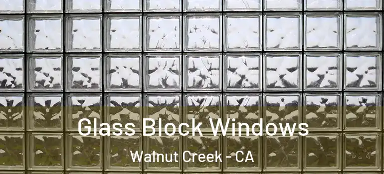  Glass Block Windows Walnut Creek - CA