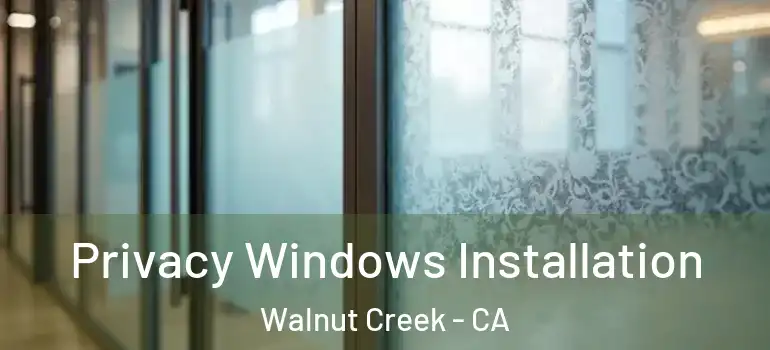  Privacy Windows Installation Walnut Creek - CA