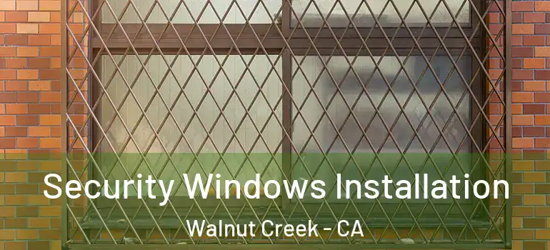  Security Windows Installation Walnut Creek - CA